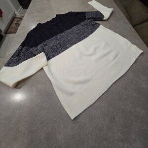 SHEIN Women's 100% Acrylic Colorblock Long Sleeves Pullover Sweater - Medium